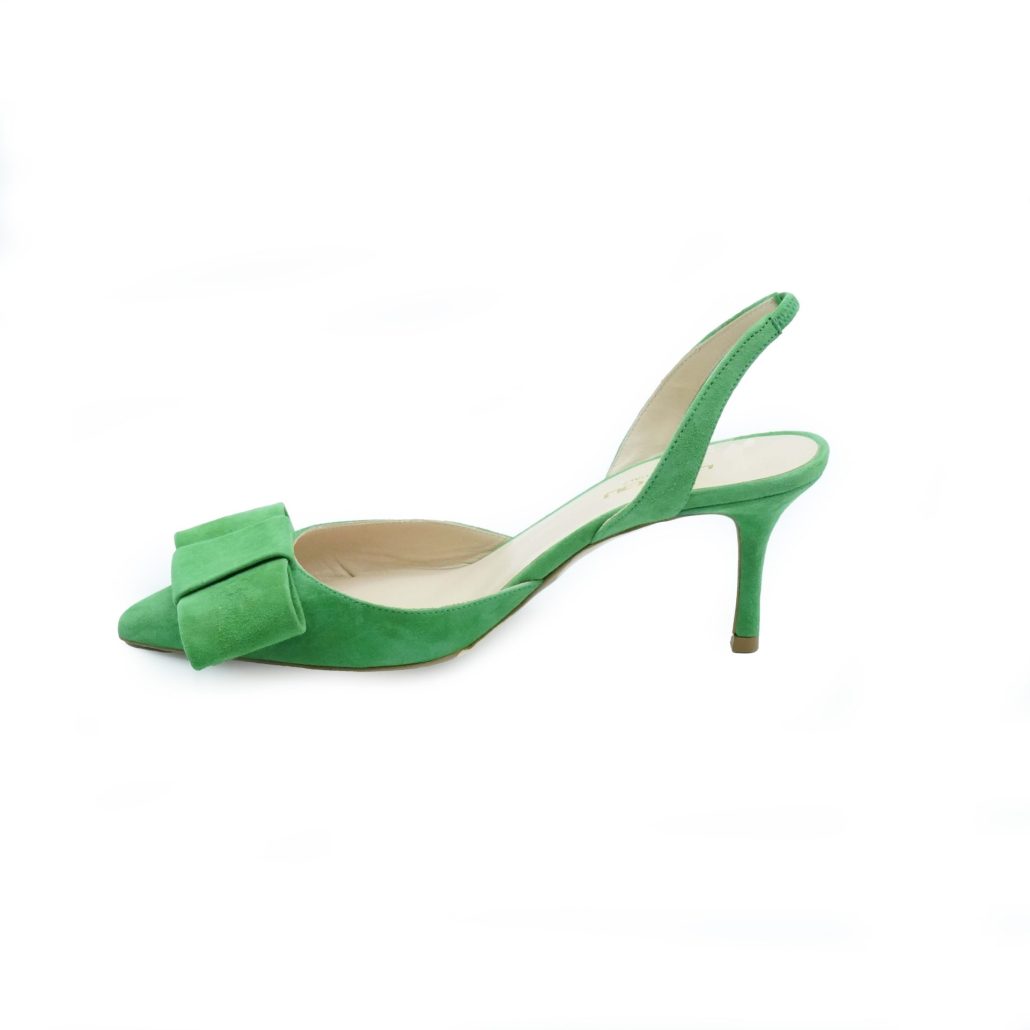 Lea Gu slingback in camoscio, fiocco frontale, tacco 65mm Negozi Online