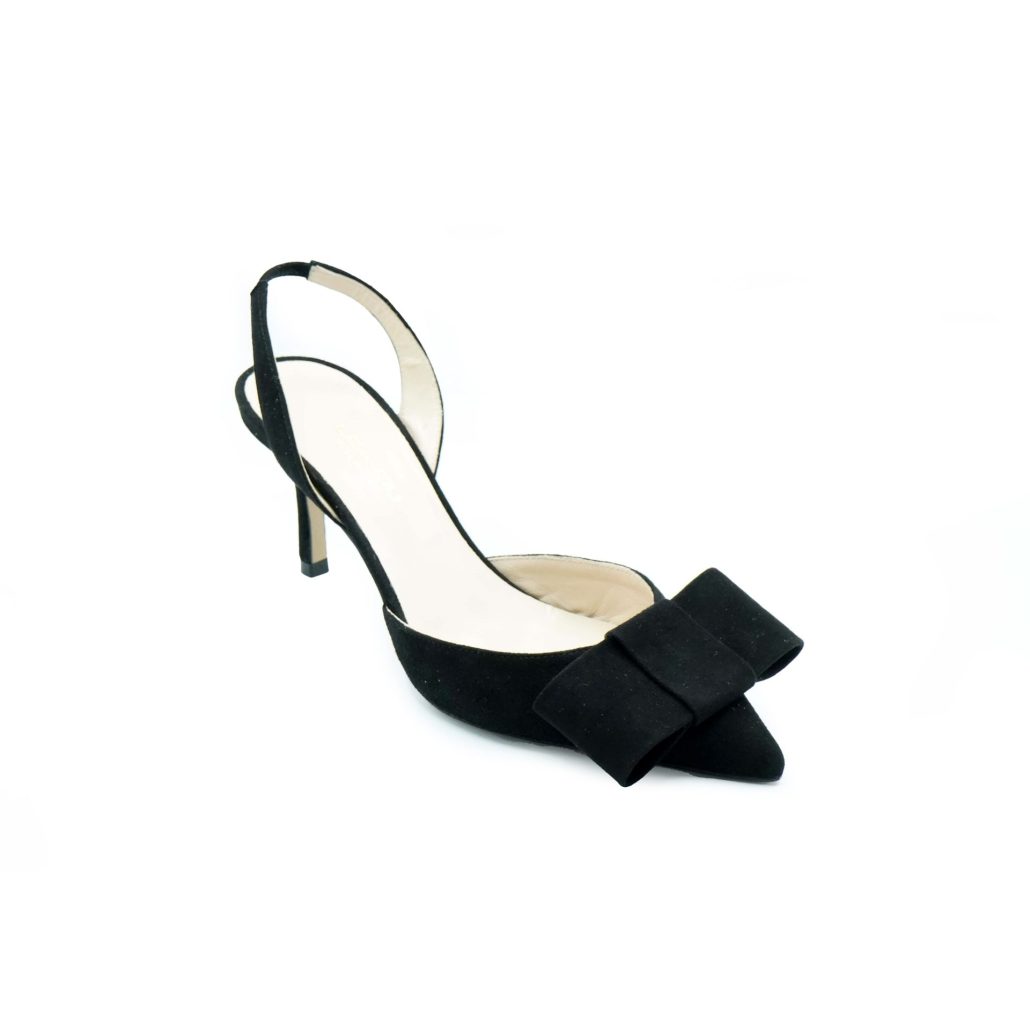 Lea Gu slingback in camoscio, fiocco frontale, tacco 65mm Negozi Online