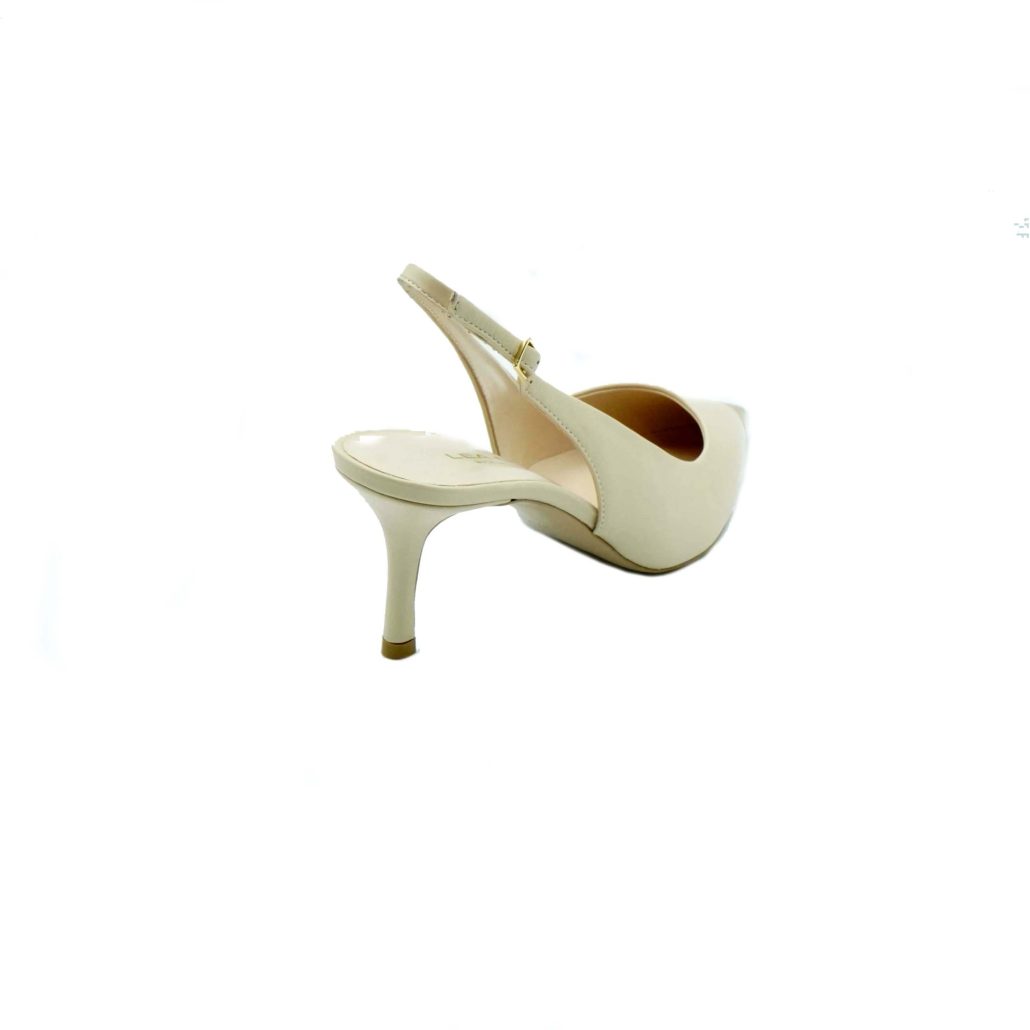 Lea Gu slingback in nappa con punta metallica, tacco 65mm Consegna Veloce
