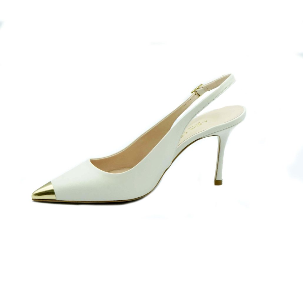 Lea Gu slingback in nappa con punta metallica, tacco 85mm Promozione Limitata
