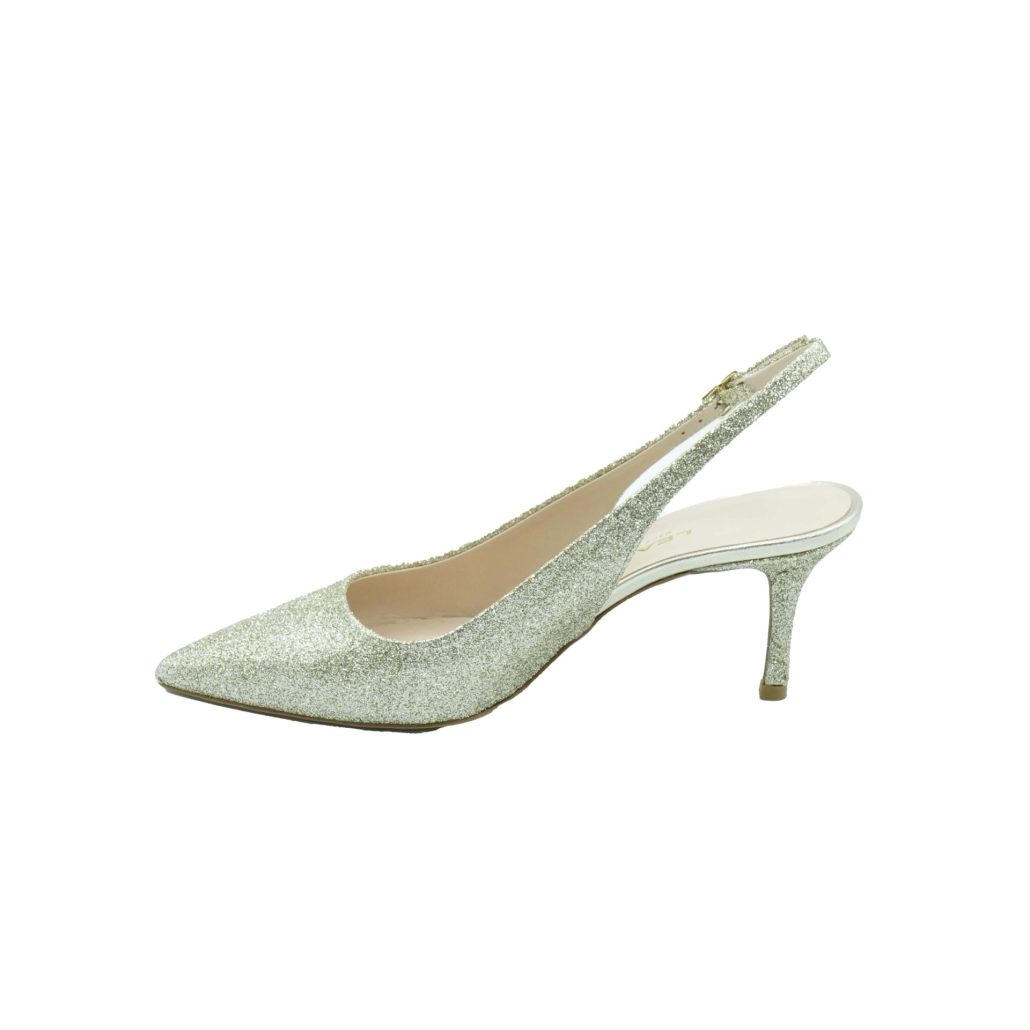 Lea Gu slingback in nappa glitter, tacco 65mm Fino Al -60%