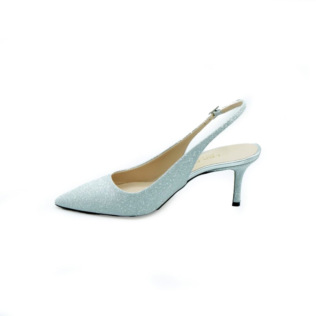 Lea Gu slingback in nappa glitter, tacco 65mm Fino Al -60%
