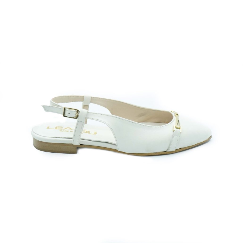 Lea Gu slingback in nappa, accessorio frontale, tacco 10mm Sconto