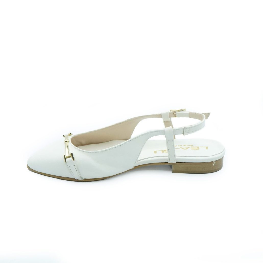 Lea Gu slingback in nappa, accessorio frontale, tacco 10mm Sconto