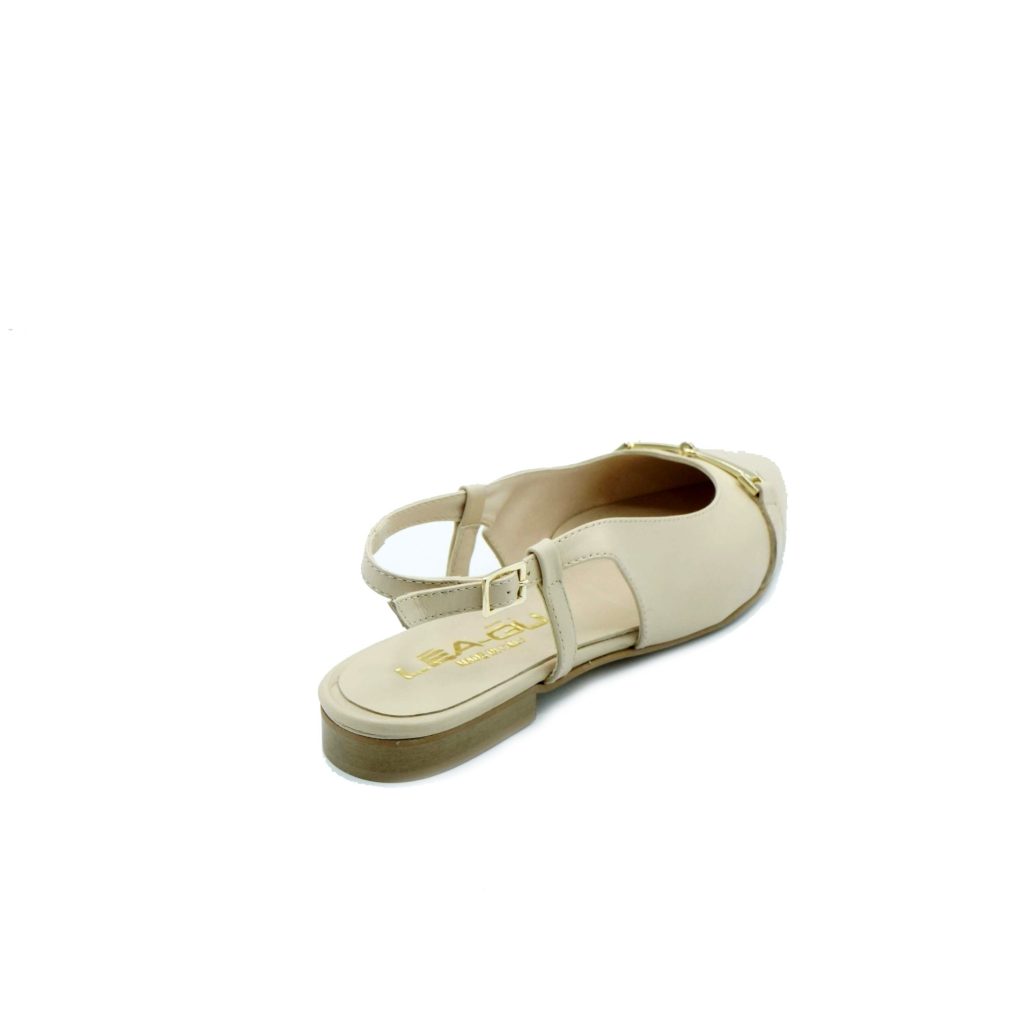 Lea Gu slingback in nappa, accessorio frontale, tacco 10mm Sconto