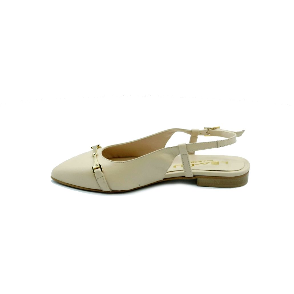 Lea Gu slingback in nappa, accessorio frontale, tacco 10mm Sconto