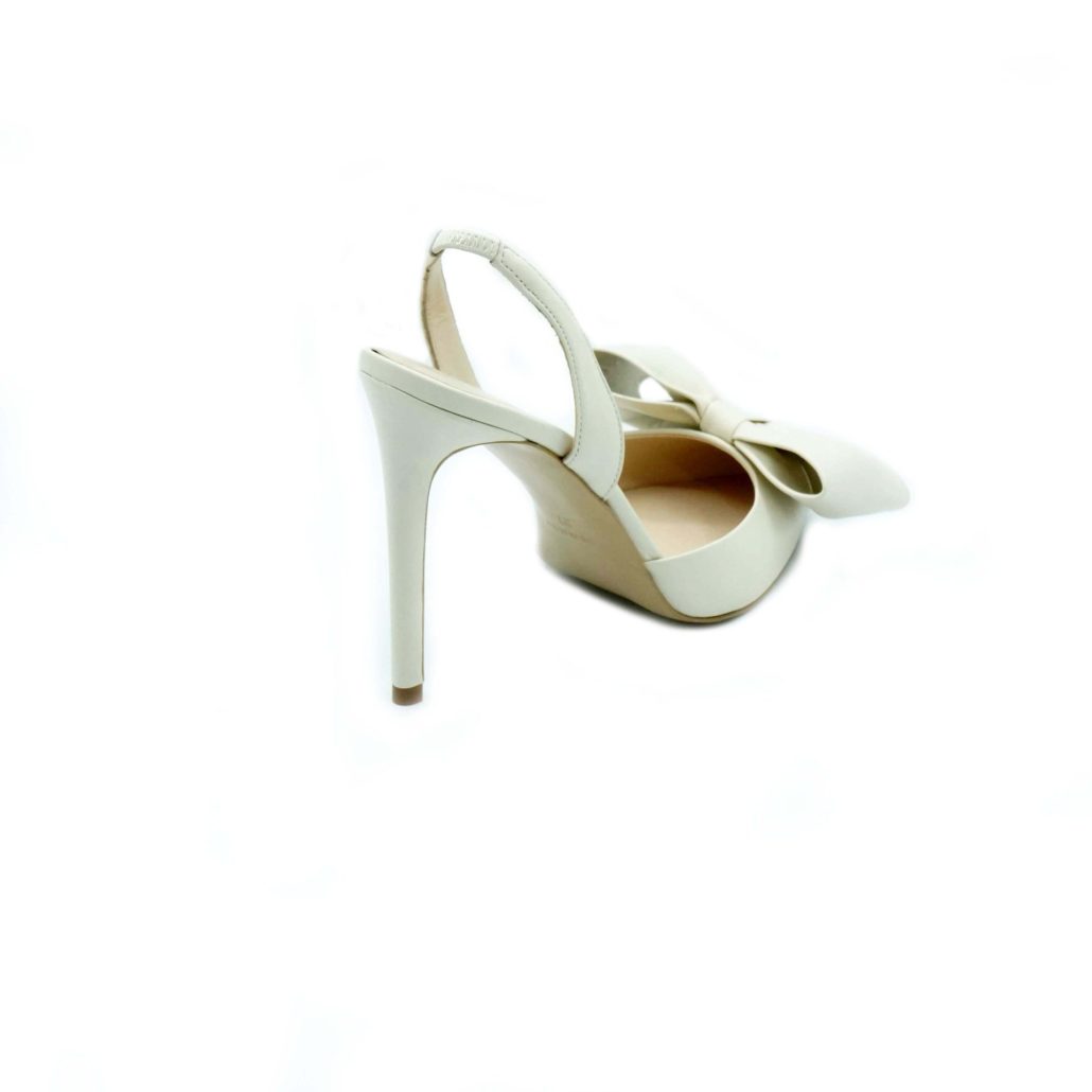 Lea Gu slingback in nappa, fiocco frontale, tacco 100mm Economico