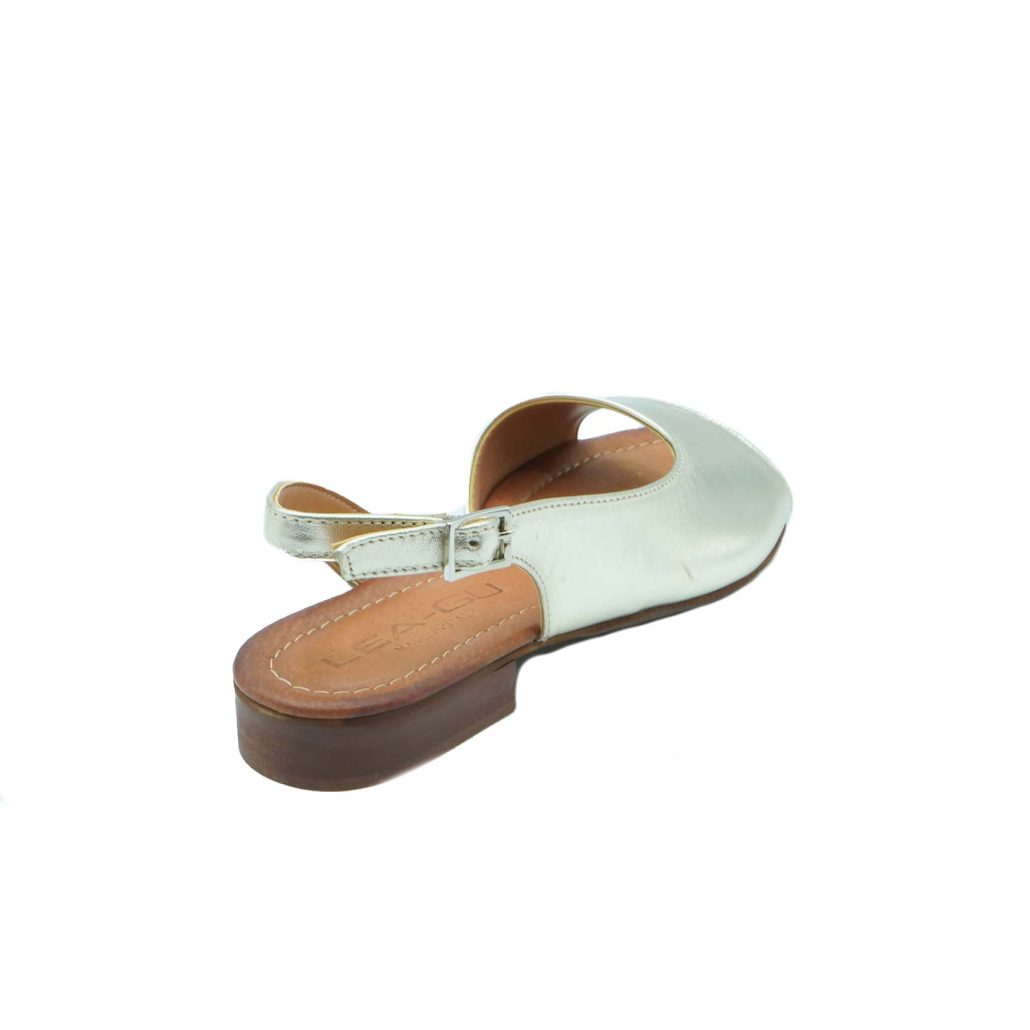 Lea Gu sandalo in nappa laminata, fascia frontale, chiusura posteriore, tacco 20mm Online