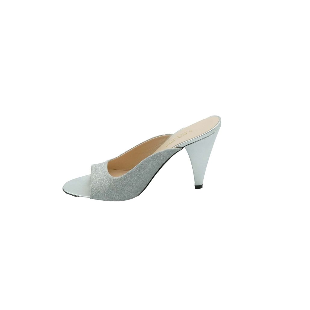 Lea Gu sandalo in nappa laminata, fascia frontale, tacco 85mm Saldi