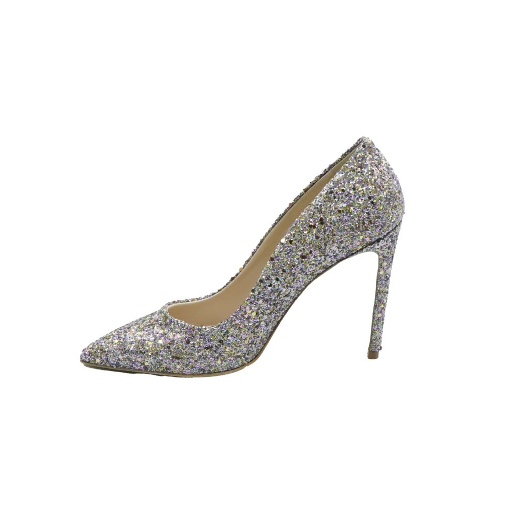 Lea Gu scarpa con tacco in nappa glitter, tacco 100mm Promozione