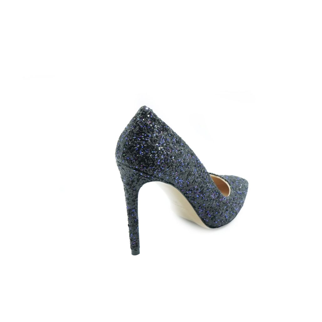 Lea Gu scarpa con tacco in nappa glitter, tacco 100mm Promozione