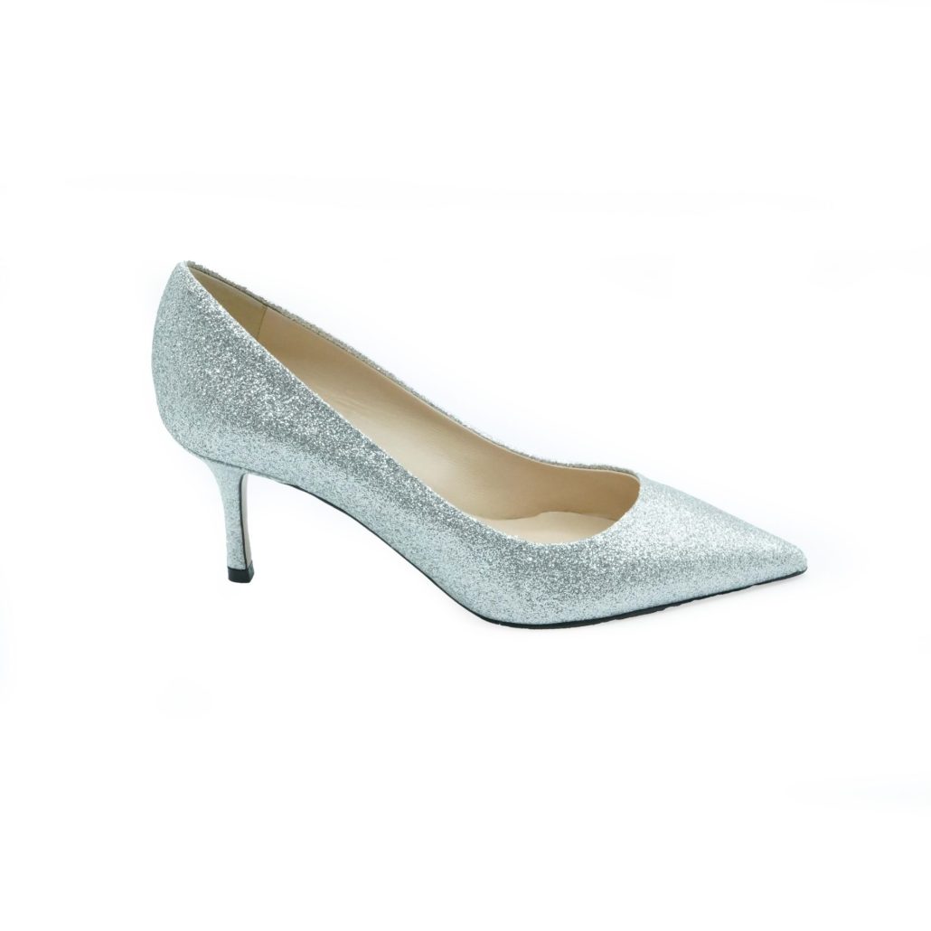 Lea Gu scarpa con tacco in nappa glitter, tacco 65mm Spedizione Gratuita