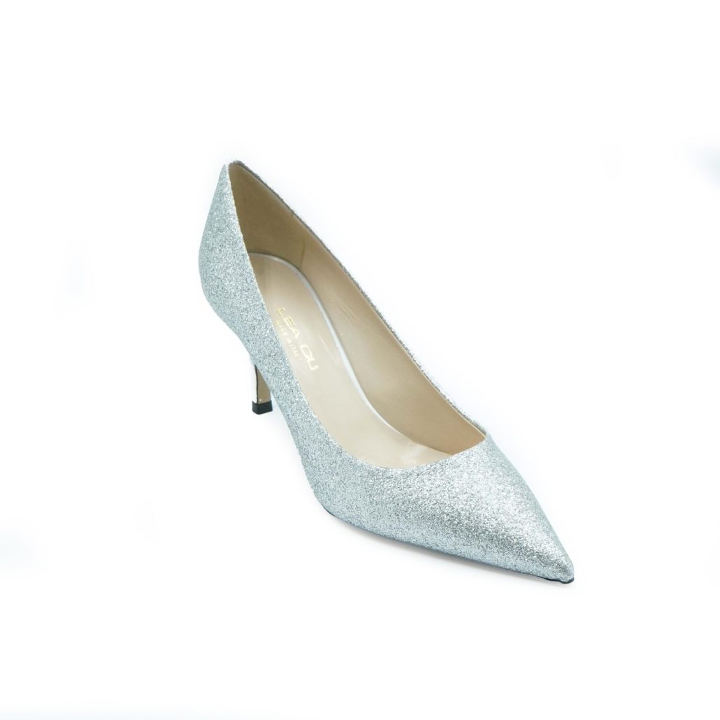 Lea Gu scarpa con tacco in nappa glitter, tacco 65mm Spedizione Gratuita