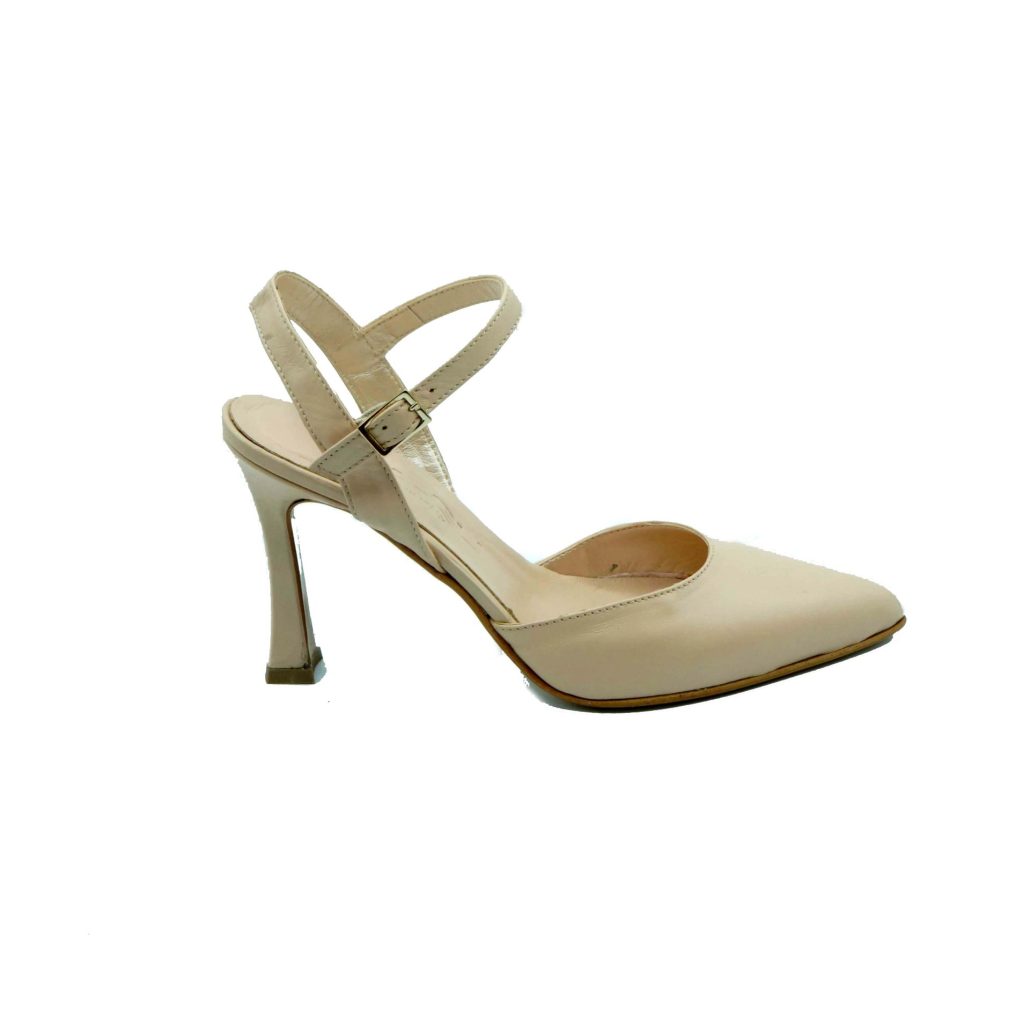 Lea Gu scarpa con tacco in nappa, chiusura sul collo del piede, tacco 90 mm Consegna Veloce