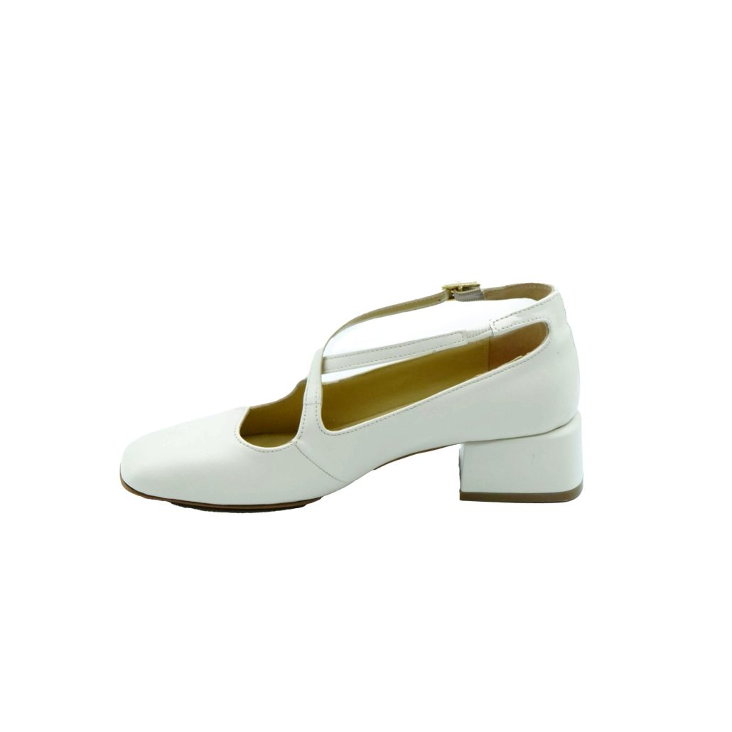 Lea Gu scarpa con tacco in nappa, incrocio frontale, tacco 35mm Promozione Limitata