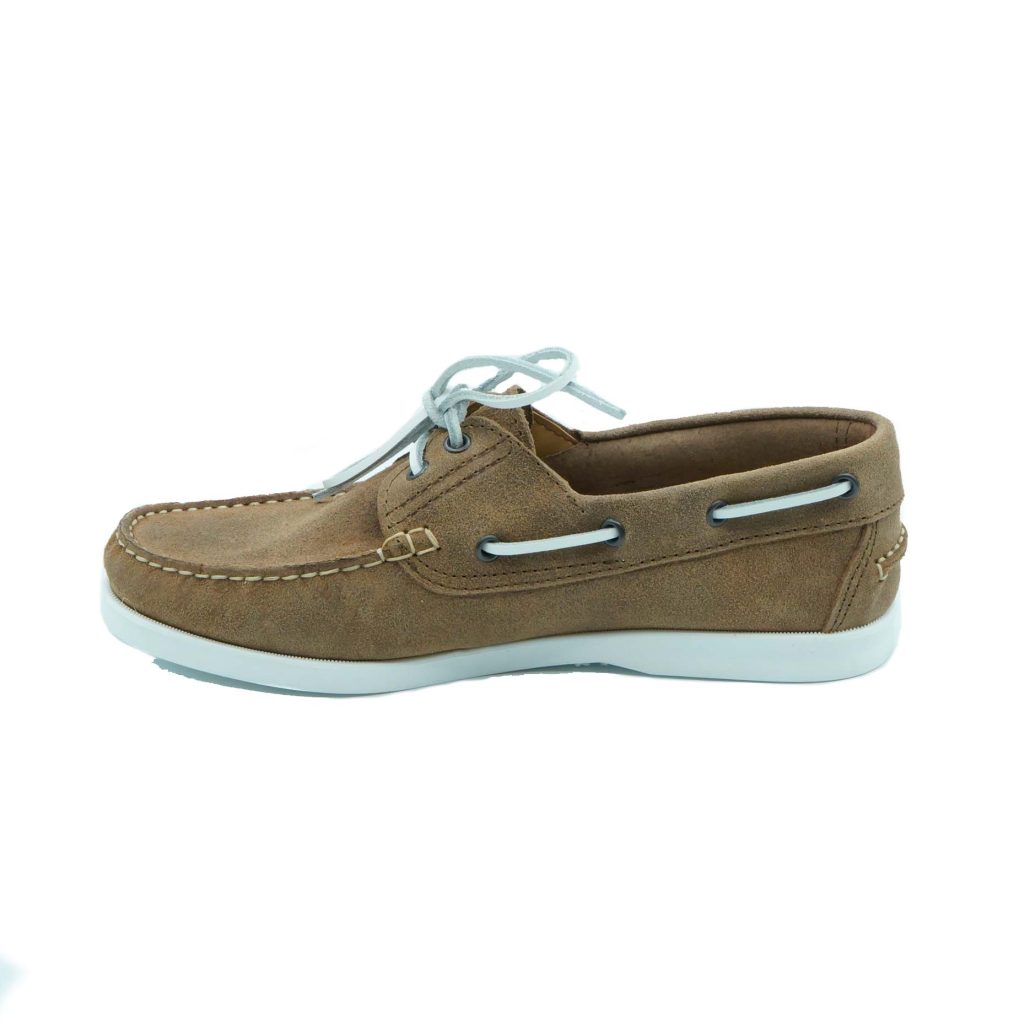 Lea Gu scarpa da barca in nappa, allacciatura frontale, fondo gomma 15mm Sottocosto