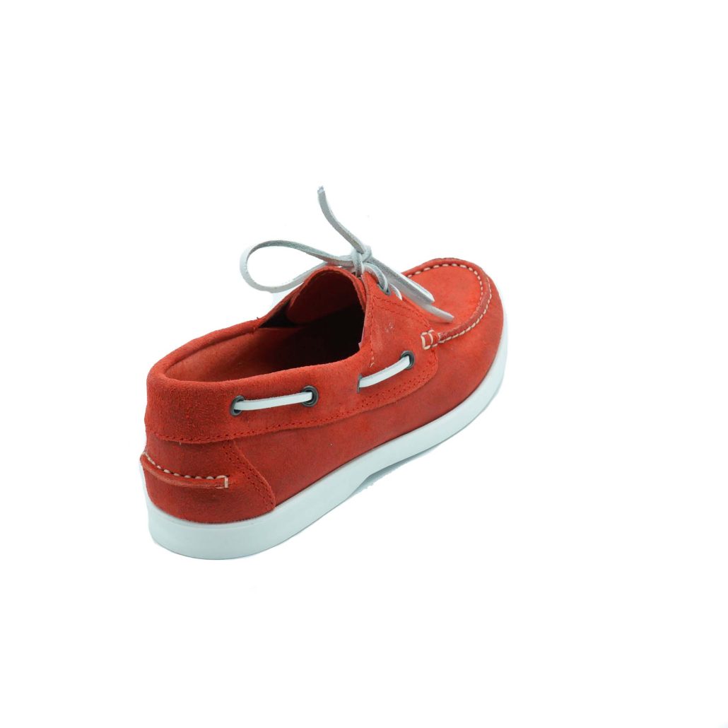 Lea Gu scarpa da barca in nappa, allacciatura frontale, fondo gomma 15mm Sottocosto