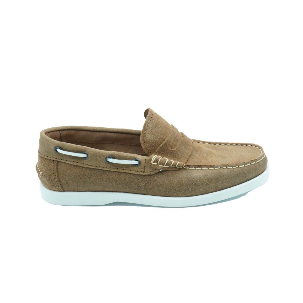 Lea Gu scarpa da barca in nappa, bocca di leone frontale, fondo gomma 15mm Convenienza