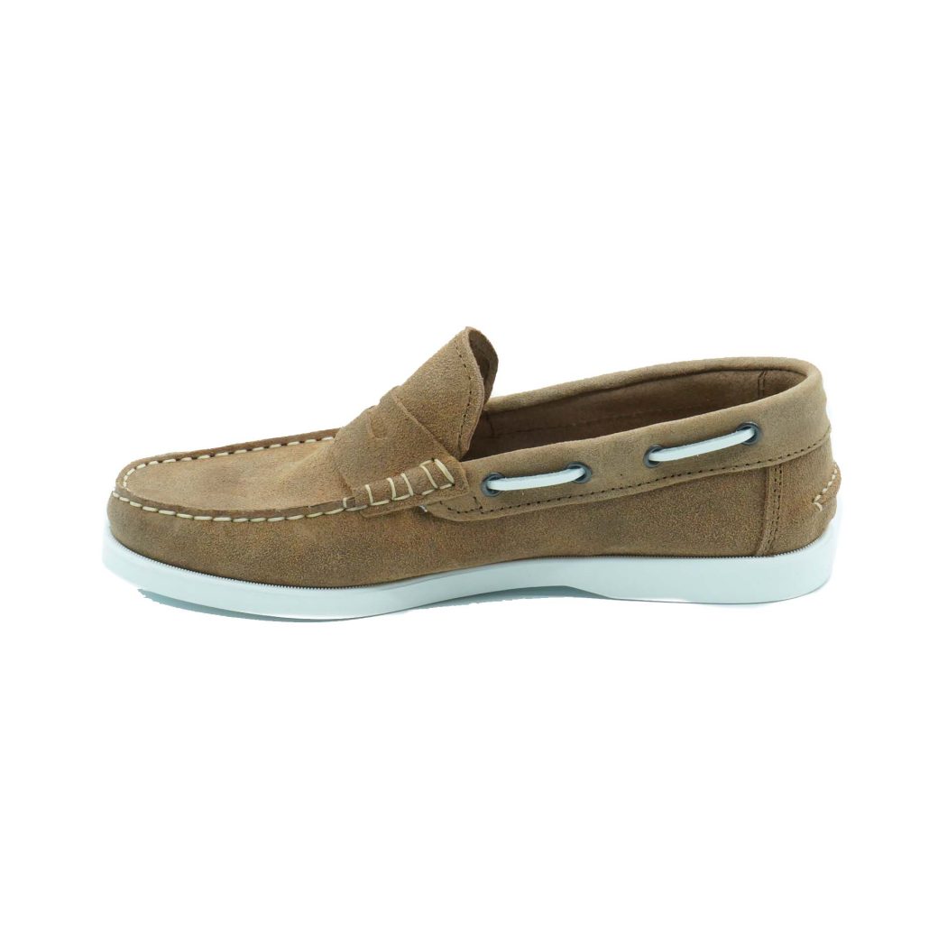 Lea Gu scarpa da barca in nappa, bocca di leone frontale, fondo gomma 15mm Convenienza