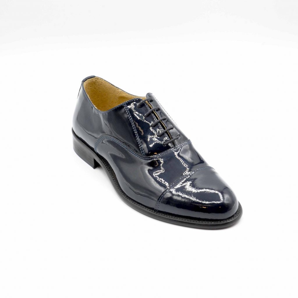 Lea Gu scarpa in vernice allacciatura frontale e taglio in punta, tacco 25 mm Presa