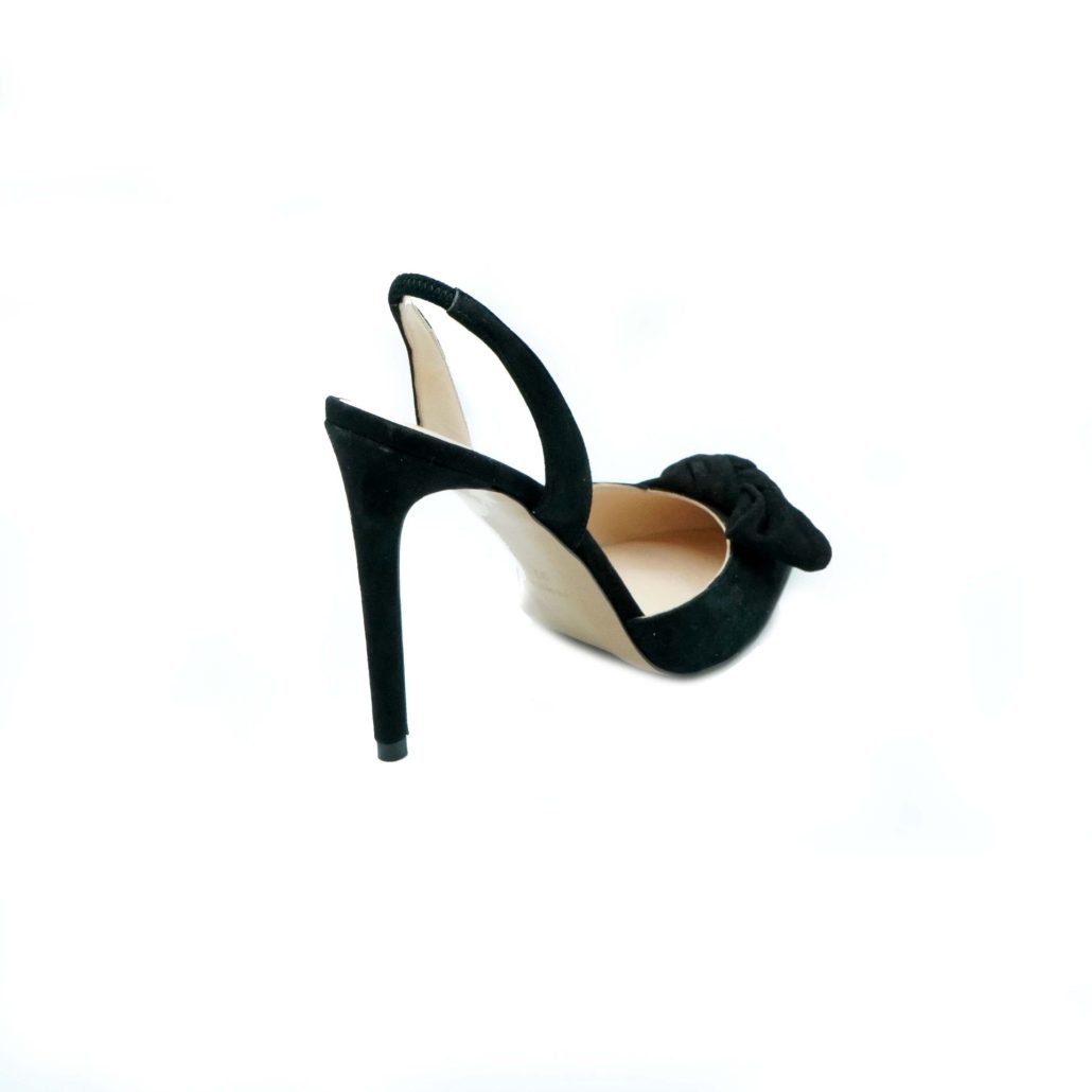 Lea Gu slingback in camoscio, fiocco frontale, tacco 100mm Outlet