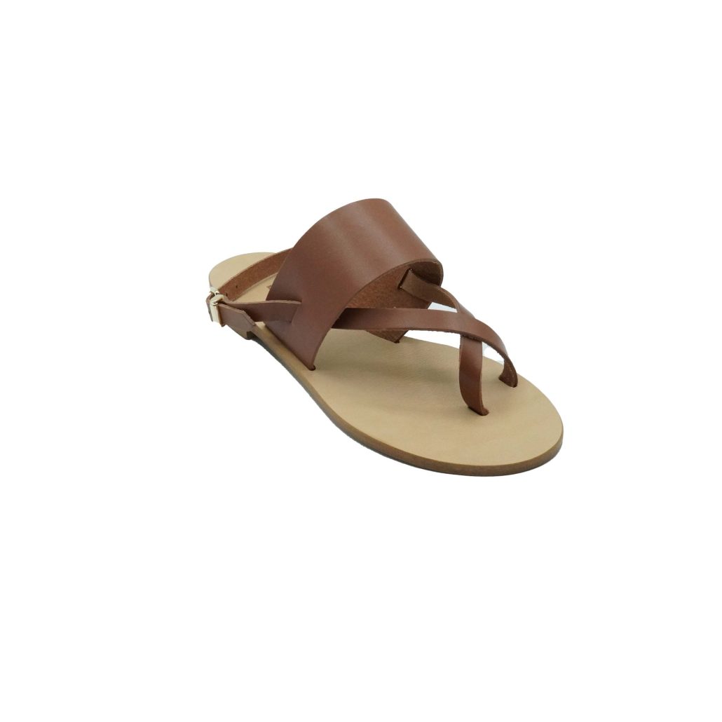 Lea Gu sandalo in nappa, incroci frontali, chiusura posteriore, tacco 10mm Saldi Di Fabbrica