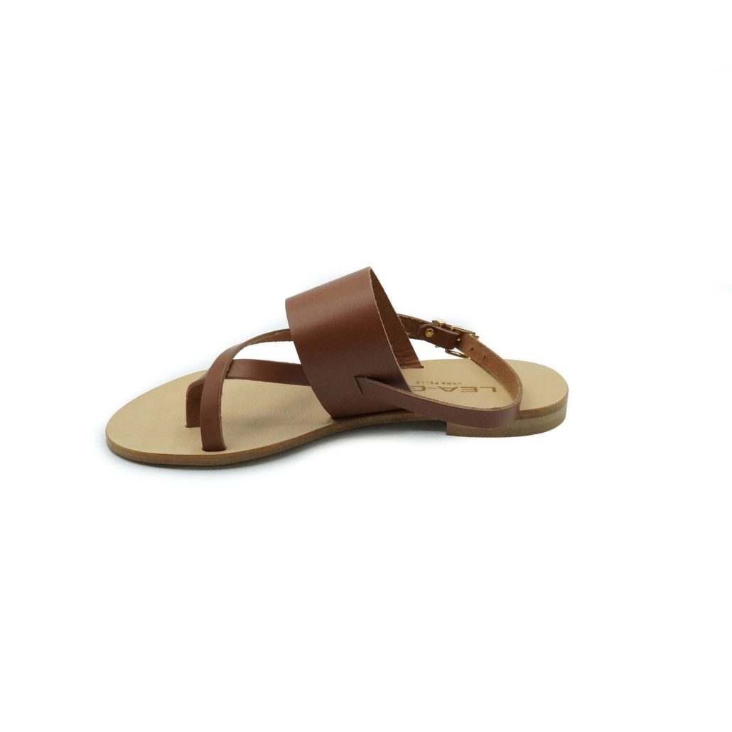 Lea Gu sandalo in nappa, incroci frontali, chiusura posteriore, tacco 10mm Saldi Di Fabbrica