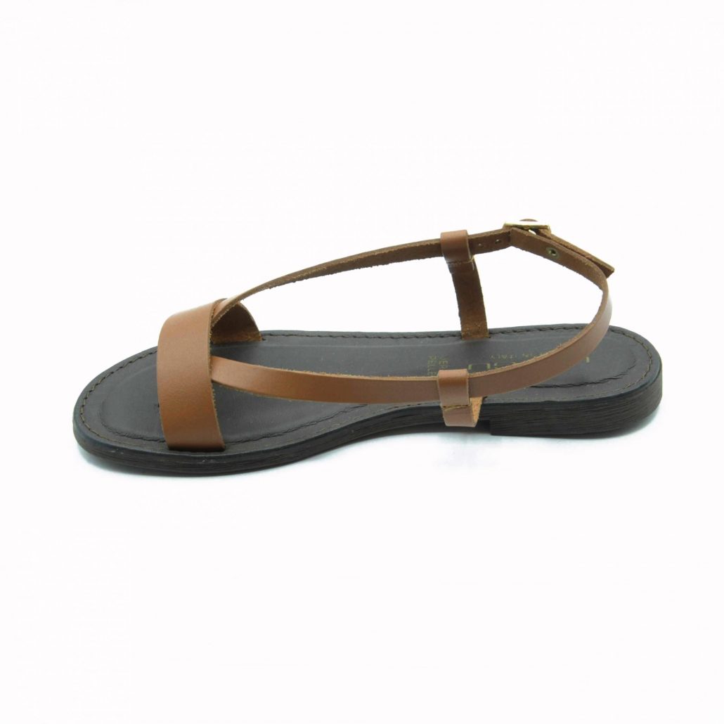 Lea Gu sandalo in nappa, infradito , tacco 15 mm Nuova