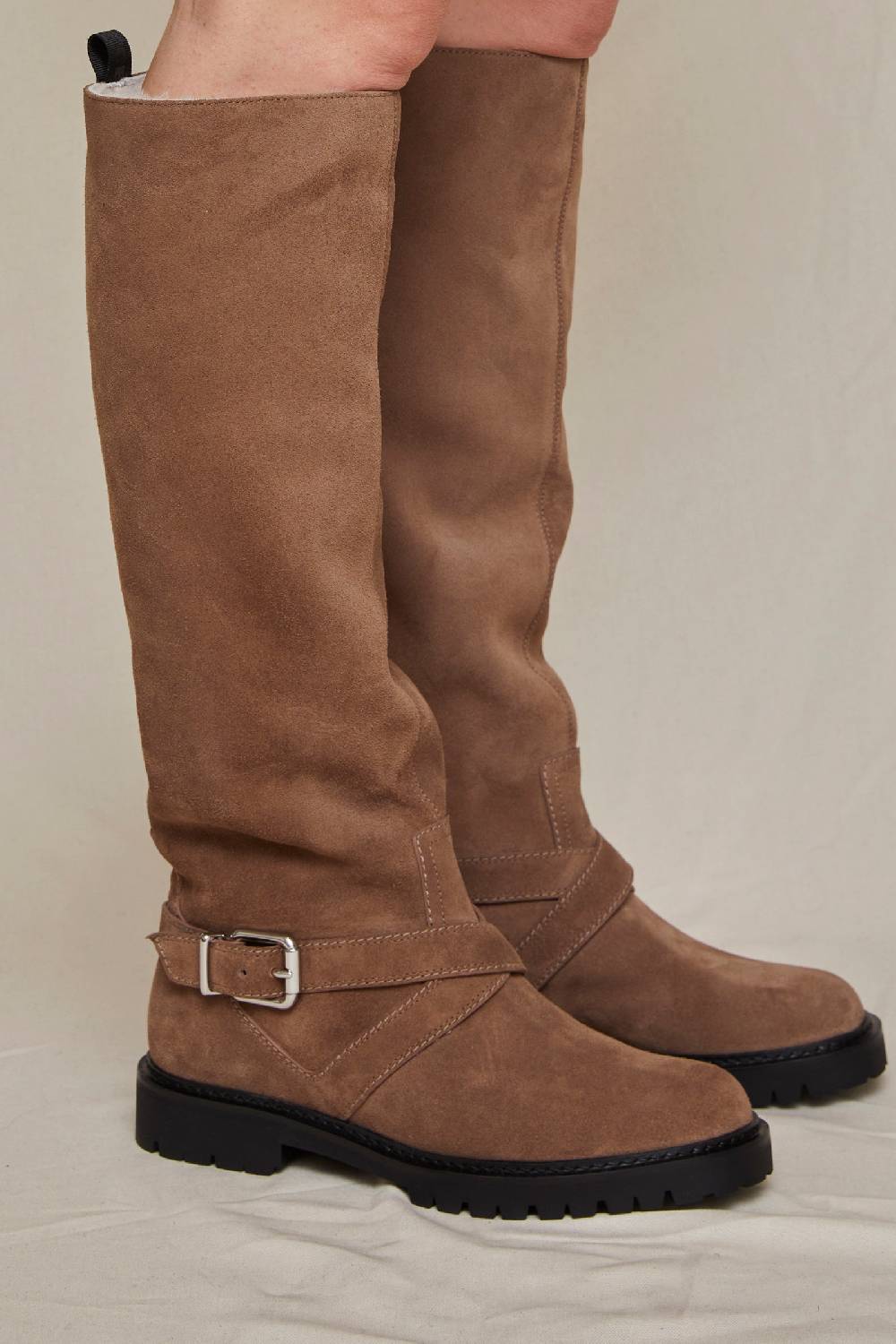 ﻿Kalliste K35 BIKER BOOTS VELOUR FANGO Hotsell
