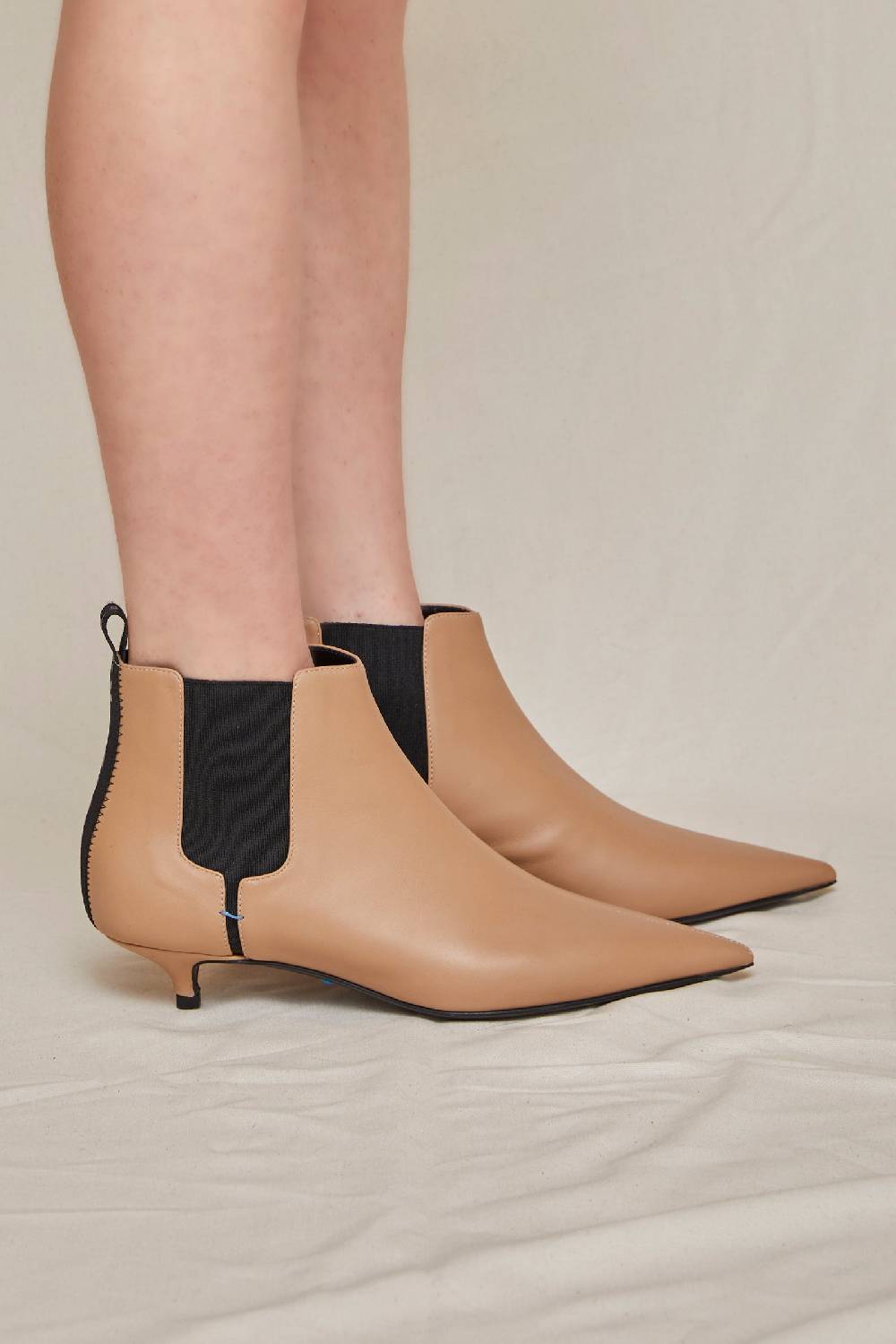 Kalliste K30 KITTEN HEEL BOOTS CAMEL Vendita Economica