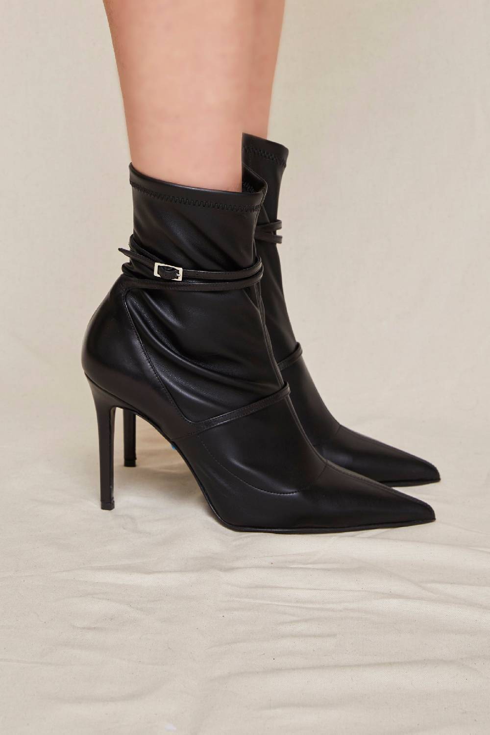 Kalliste K95 STRETCH ANKLE BOOTS BLACK Vendite Flash