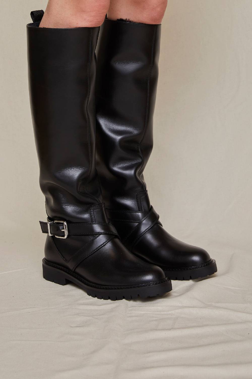 Kalliste K35 BIKER BOOTS BLACK In Saldo