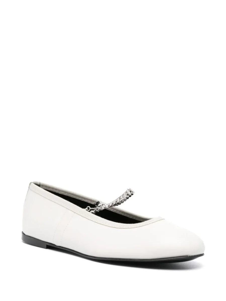 Kate Cate JULIETTE CHAIN IN OFF WHITE CALFSKIN LEATHER In Saldo