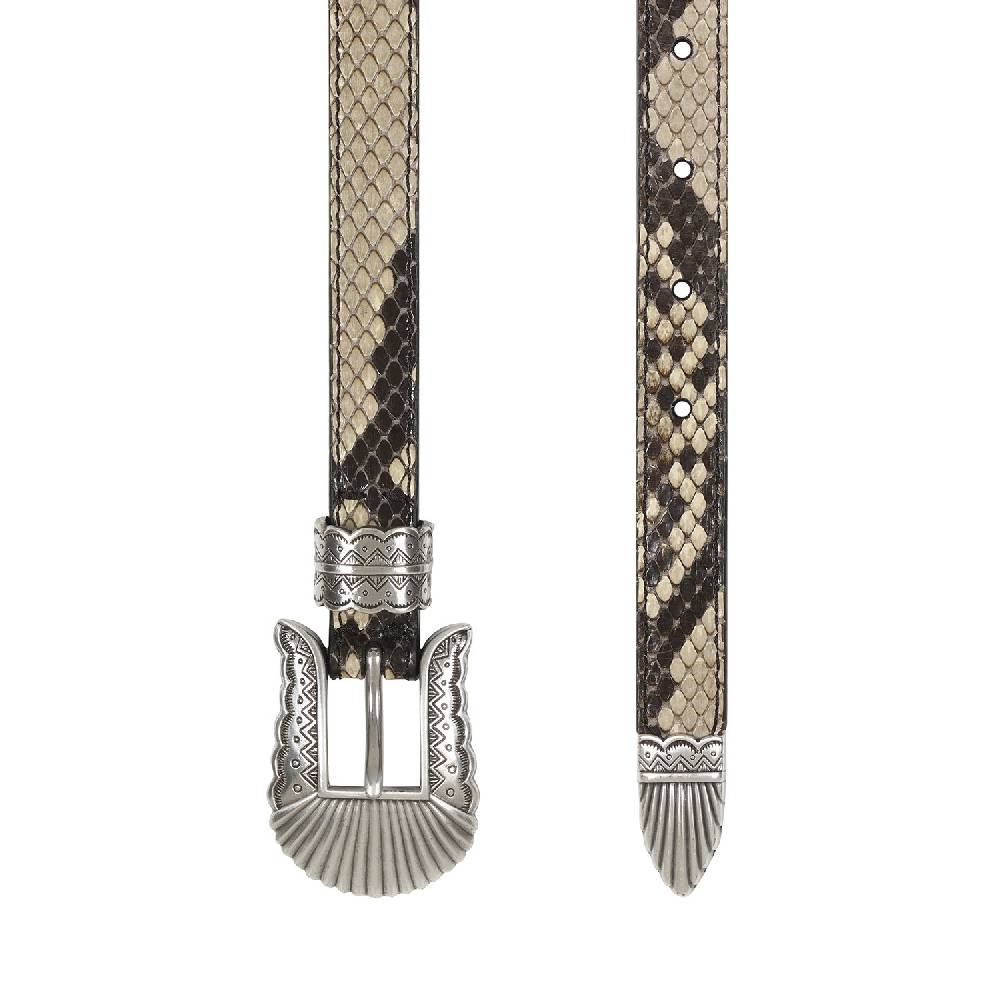 Kate Cate THIN KIM BELT PYTHON PRINTED CALFSKIN Economico