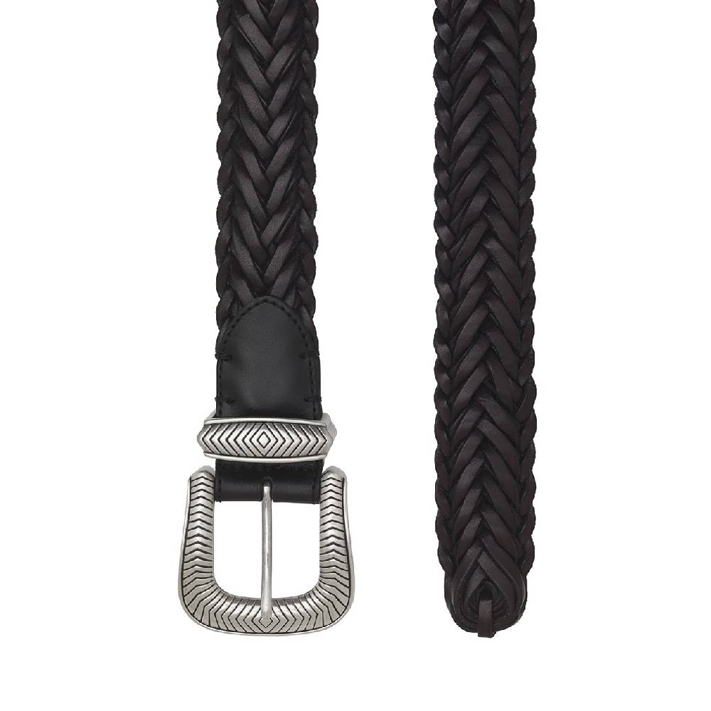 Kate Cate TEX MEX BRAID BELT BROWN LEATHER Outlet