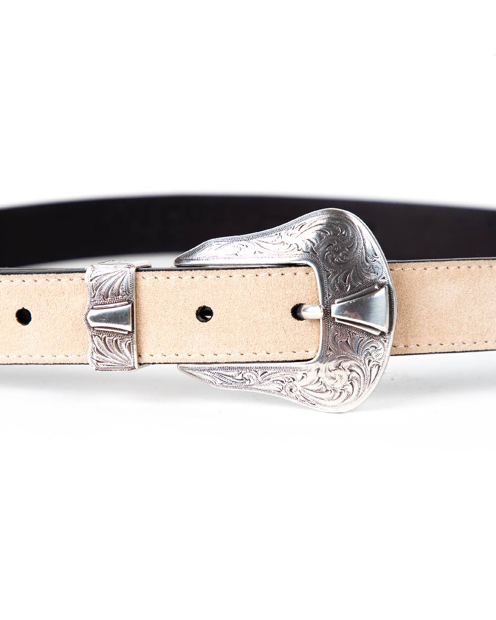 Kate Cate DUTTON BELT IN SAND COLOURED SUEDE Pezzi Unici