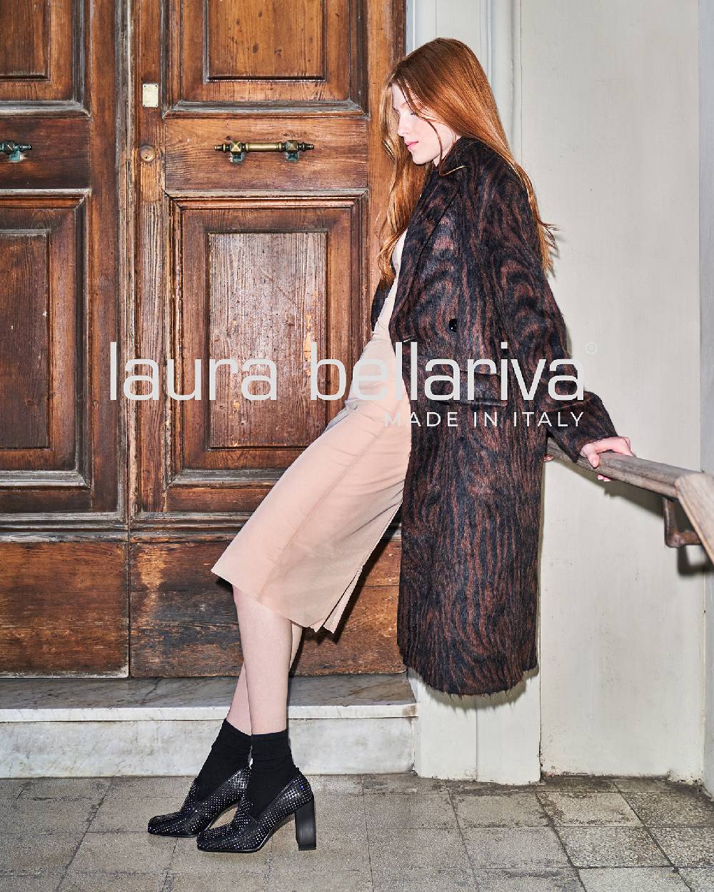 Laura Bellariva Scarpa con tacco e borchie Vendita calda
