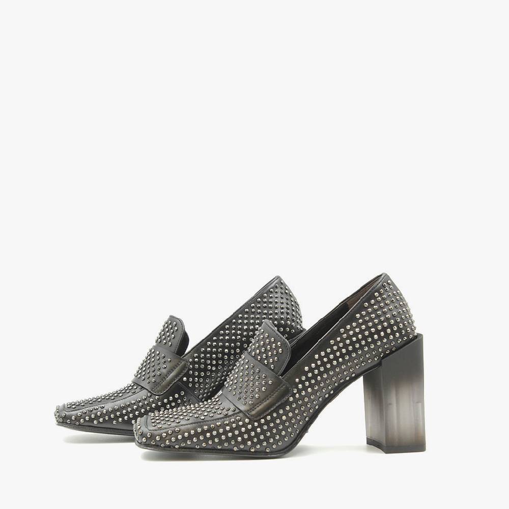 Laura Bellariva Scarpa con tacco e borchie Vendita calda
