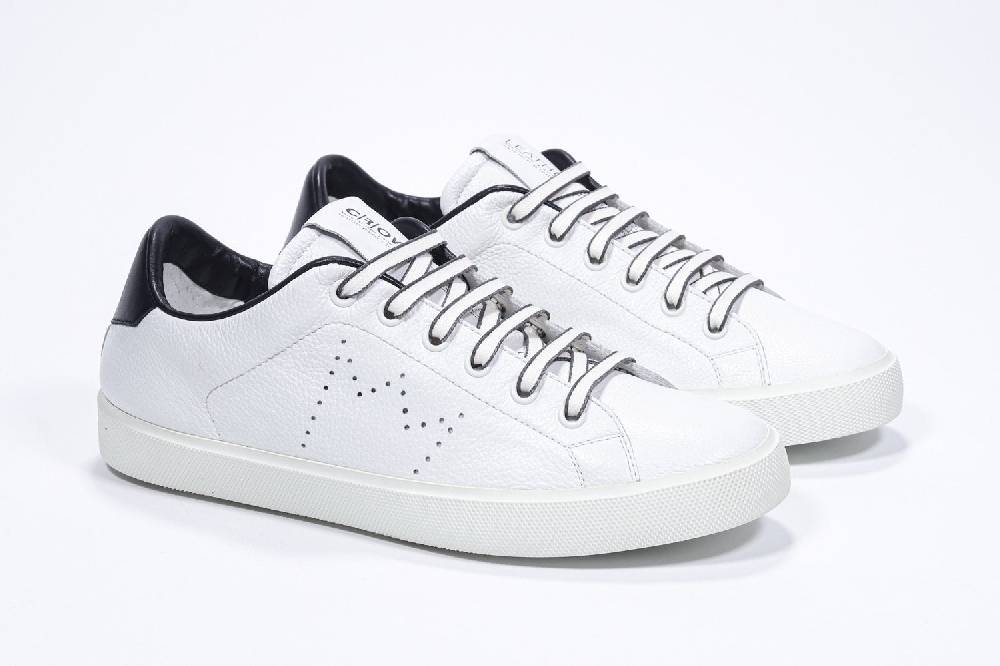 Leather Crown LC06 | Bianche & Nere - Basse - Donna Vendita Calda