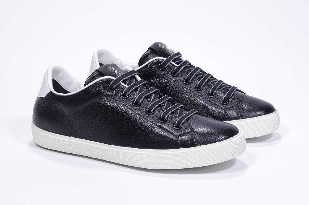 Leather Crown LC06 | Bianche & Nere - Basse - Donna Vendita Economica