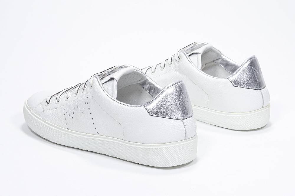 Leather Crown LC06 | Argento & Bianche - Basse - Donna Saldi Di Fabbrica