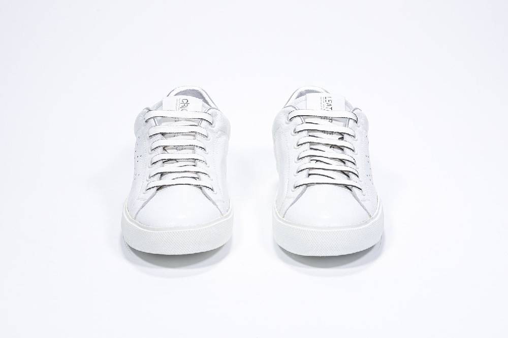 Leather Crown LC06 | Argento & Bianche - Basse - Donna Saldi Di Fabbrica