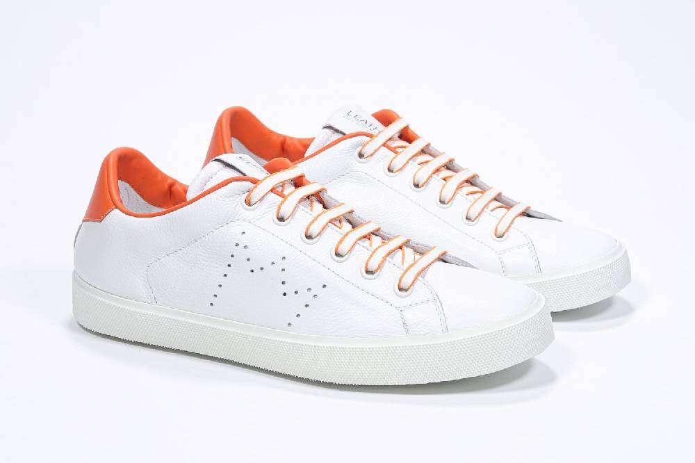 Leather Crown LC06 | Arancioni & Bianche - Basse - Donna 2025