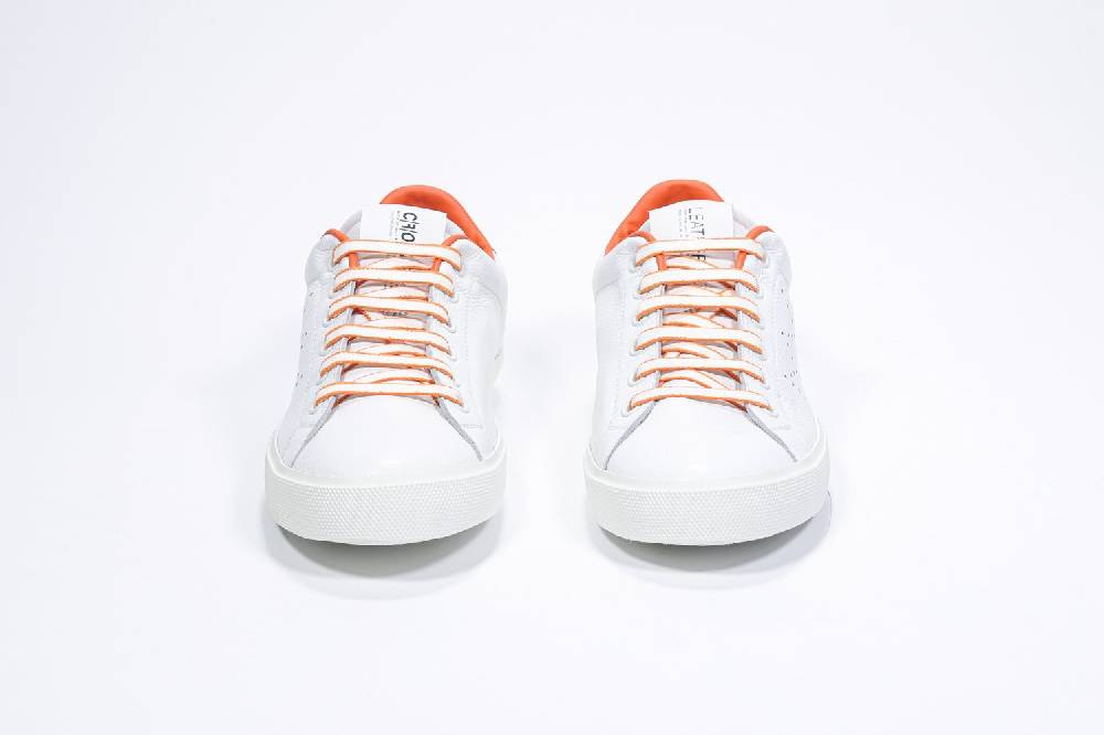 Leather Crown LC06 | Arancioni & Bianche - Basse - Donna 2025