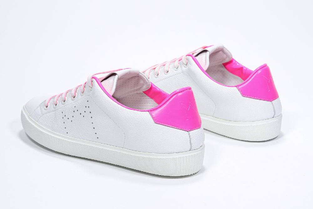 Leather Crown LC06 | Fucsia & Bianche - Basse - Donna Nuovo