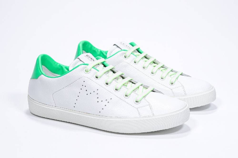 Leather Crown LC06 | Fluo & Bianche - Basse - Donna Qualità