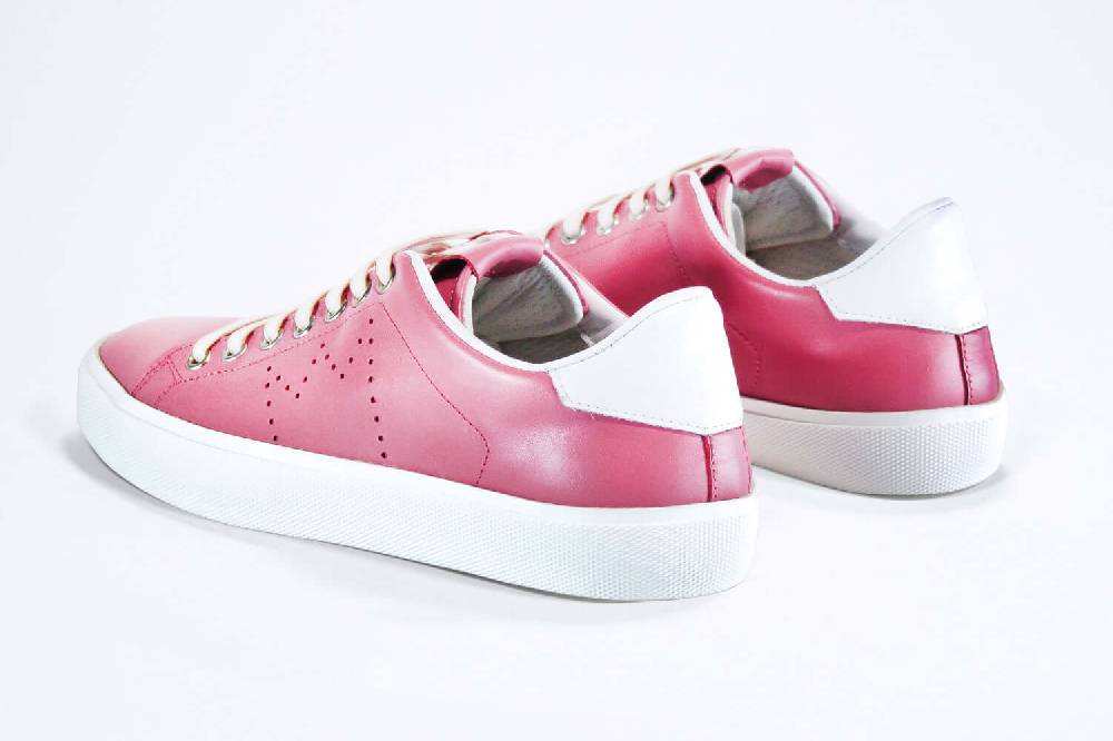 Leather Crown LC06 | Rosa e bianco - BASSE - Donna Spedizione Gratuita