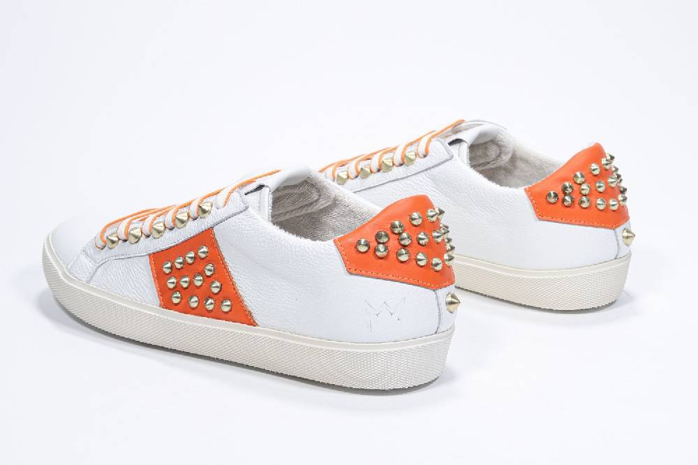 Leather Crown STUDLIGHT | Arancione e bianco - BASSE - Donna Qualità Garantita