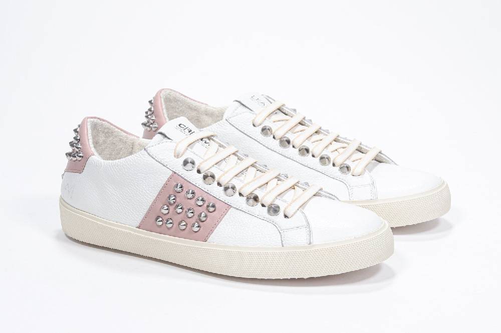 Leather Crown STUDLIGHT | Rosa e bianco - BASSE - Donna Promozione Limitata