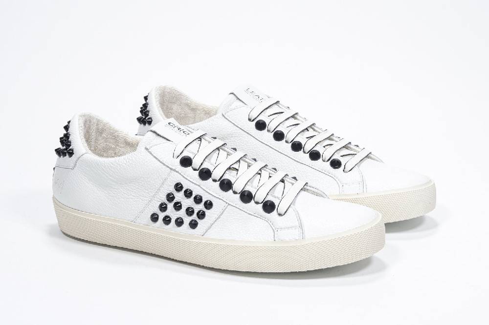 Leather Crown STUDLIGHT | Bianco e nero - BASSE - Donna Convenienza